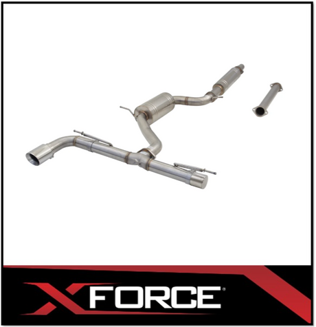 XFORCE CAT BACK EXHAUST SYSTEM FITS VOLKSWAGEN GOLF TSI 1.4L MK7 MK7.5 MK8 4/2013-ON (ESVW01CS)