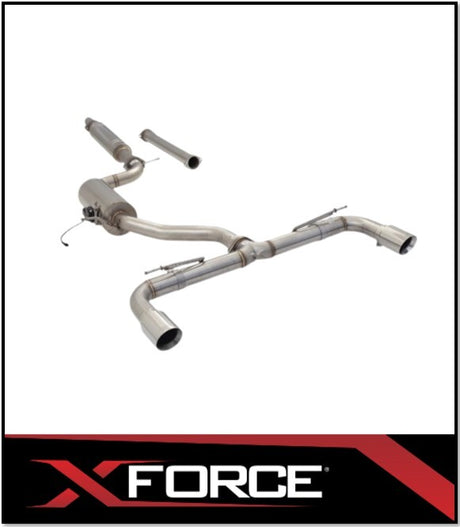 XFORCE 304 STAINLESS STEEL CAT BACK EXHAUST SYSTEM FITS VOLKSWAGEN GOLF GTi MK7 MK7.5 MK8 2013-ON