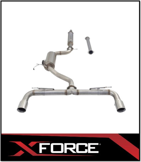 XFORCE 304 STAINLESS STEEL CAT BACK EXHAUST SYSTEM FITS VOLKSWAGEN GOLF GTi MK7 MK7.5 MK8 2013-ON