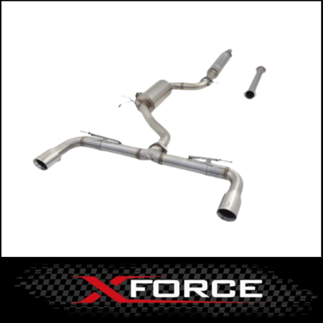 XFORCE 304 STAINLESS STEEL CAT BACK EXHAUST SYSTEM FITS VOLKSWAGEN GOLF GTi MK7 MK7.5 MK8 2013-ON