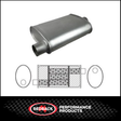 10" X 4" OVAL 14" LONG 2.25" O/O TRIFLOW REDBACK UNIVERSAL MUFFLER (F628GP)