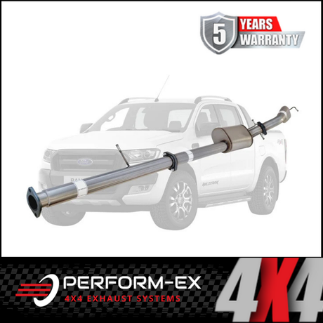 PERFORM-EX 3" STAINLESS STEEL DPF BACK EXHAUST SYSTEM FITS FORD RANGER PX 3.2L TD 10/2016-5/2022