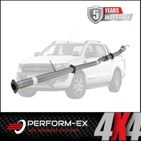 PERFORM-EX 3" STAINLESS STEEL DPF BACK EXHAUST SYSTEM FITS FORD RANGER PX 3.2L TD 10/2016-5/2022