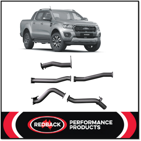 REDBACK 3" 409 STAINLESS STEEL DPF BACK EXHAUST SYSTEM FITS FORD RANGER PX II PX III 3.2L 5CYL 2016-2022 - PIPE ONLY