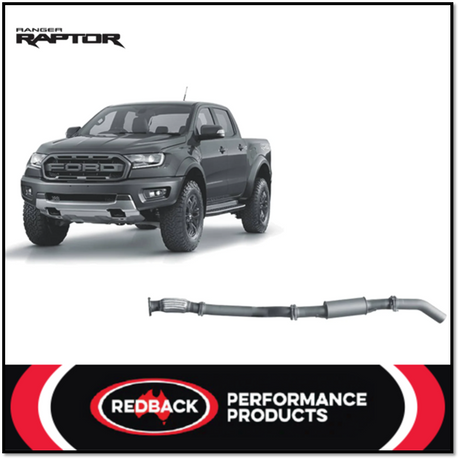 REDBACK 3" 409 STAINLESS STEEL DPF BACK EXHAUST SYSTEM FITS FORD RANGER RAPTOR PX III 2.0L BI-TURBO 10/2018-5/2022