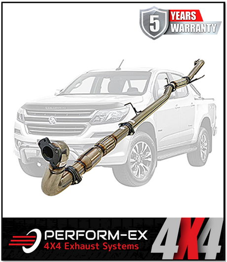 PERFORM-EX 3" STAINLESS STEEL TURBO BACK EXHAUST SYSTEM (DPF DELETE) FITS HOLDEN COLORADO RG 2.8L TD 9/2016-6/2020 - CAT/HOTD