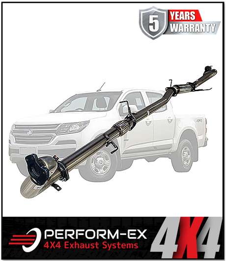 PERFORM-EX 3" STAINLESS STEEL TURBO BACK EXHAUST SYSTEM (DPF DELETE) FITS HOLDEN COLORADO RG 2.8L TD 9/2016-6/2020 - NO CAT/H