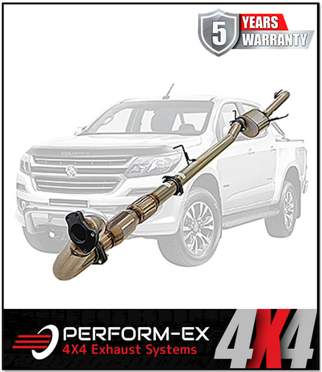 PERFORM-EX 3" STAINLESS STEEL TURBO BACK EXHAUST SYSTEM (DPF DELETE) FITS HOLDEN COLORADO RG 2.8L TD 9/2016-6/2020 - CAT/MUFF