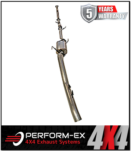 PERFORM-EX 3" STAINLESS STEEL TURBO BACK EXHAUST SYSTEM (DPF DELETE) FITS HOLDEN COLORADO RG 2.8L TD 9/2016-6/2020 - CAT/MUFF
