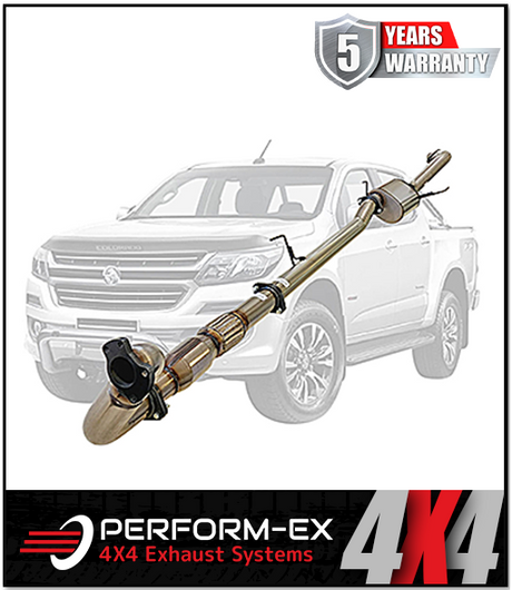 PERFORM-EX 3" STAINLESS STEEL TURBO BACK EXHAUST SYSTEM (DPF DELETE) FITS HOLDEN COLORADO RG 2.8L TD 9/2016-6/2020 - NO CAT/M