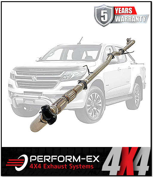 PERFORM-EX 3" STAINLESS STEEL TURBO BACK EXHAUST SYSTEM (DPF DELETE) FITS HOLDEN COLORADO RG 2.8L TD 9/2016-6/2020 - CAT/PIPE