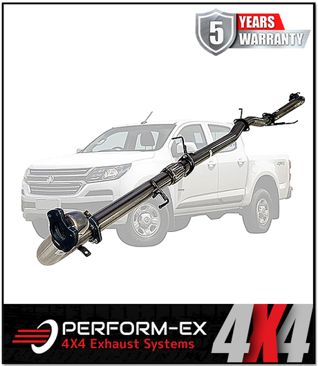PERFORM-EX 3" STAINLESS STEEL TURBO BACK EXHAUST SYSTEM (DPF DELETE) FITS HOLDEN COLORADO RG 2.8L TD 9/2016-6/2020