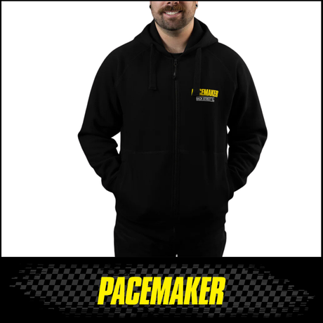 BLACK PACEMAKER HOODIE FEATURING 1972 FORD FALCON XA GT 2 DOOR HARD TOP IN LIME GREEN