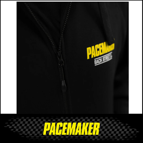 BLACK PACEMAKER HOODIE FEATURING 1972 FORD FALCON XA GT 2 DOOR HARD TOP IN LIME GREEN