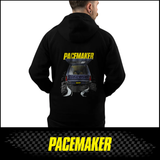 BLACK PACEMAKER HOODIE FEATURING 1977 HOLDEN HX SANDMAN IN ROYAL PLUM