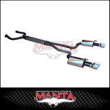 DPE BY MANTA 2 1/2" CAT BACK STAINLESS STEEL EXHAUST SYSTEM FITS HOLDEN COMMODORE VE VF 6.0L 6.2L V8 UTE (HOLK128U25-CB)