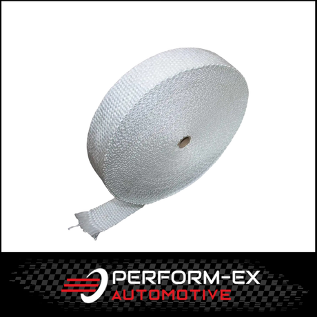 WHITE FIBRE GLASS HEAT TAPE (WRAP) - 6" (152MM) X 3MM X 30MTR (HT600R-30W3)