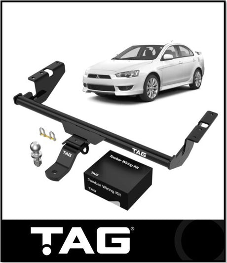TAG TOWBAR KIT (1000KG) FITS MITSUBISHI LANCER CJ SEDAN 8/2007-11/2015
