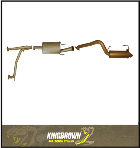KING BROWN 3" CAT BACK EXHAUST SYSTEM FITS NISSAN PATROL Y62 5.6L V8 - 1 MUFFLER (KB9520-CBMX)
