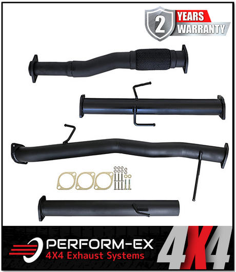 PERFORM-EX 3" DPF BACK PIPE ONLY EXHAUST SYSTEM FITS MITSUBISHI TRITON MQ MR 2.4L 4N15 4CYL 3/2015-12/2023 (MI252-PO)