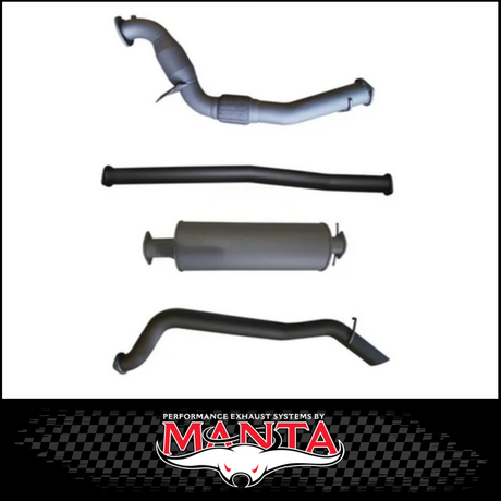 MANTA 3" TURBO BACK EXHAUST SYSTEM WITH SIDE EXIT FITS FORD RANGER PXI PXII 3.2L TD 10/2011-9/2016 - NO CAT/MUFFLER (MKFD0016T)