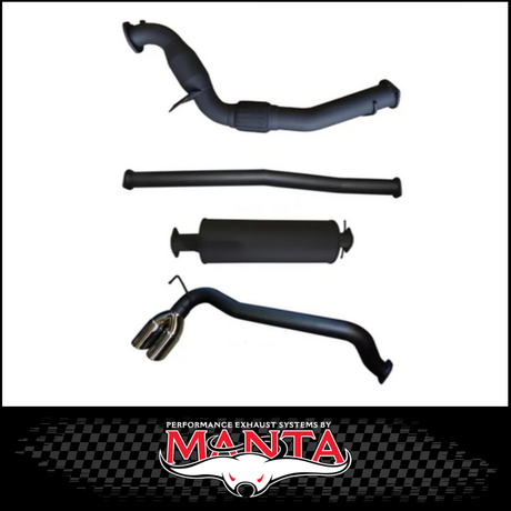 MANTA 3" TURBO BACK EXHAUST SYSTEM WITH SIDE EXIT FITS FORD RANGER PXI PXII 3.2L TD 10/2011-9/2016 - NO CAT/MUFFLER (MKFD0016T)