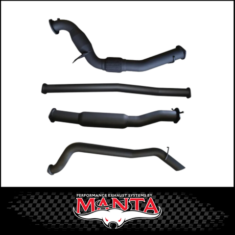MANTA 3" TURBO BACK EXHAUST SYSTEM WITH SIDE EXIT FITS FORD RANGER PXI PXII 3.2L TD 10/2011-9/2016 - NO CAT/MUFFLER (MKFD0016T)