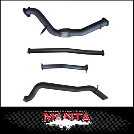 MANTA 3" TURBO BACK EXHAUST SYSTEM WITH SIDE EXIT FITS FORD RANGER PXI PXII 3.2L TD 10/2011-9/2016 - NO CAT/MUFFLER (MKFD0016T)