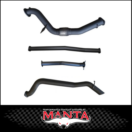 MANTA 3" TURBO BACK EXHAUST SYSTEM WITH SIDE EXIT FITS FORD RANGER PXI PXII 3.2L TD 10/2011-9/2016 - NO CAT/MUFFLER (MKFD0016T)