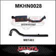 MANTA 3" CAT BACK EXHAUST SYSTEM FITS HOLDEN COMMODORE VL 3.0L 6CYL SEDAN