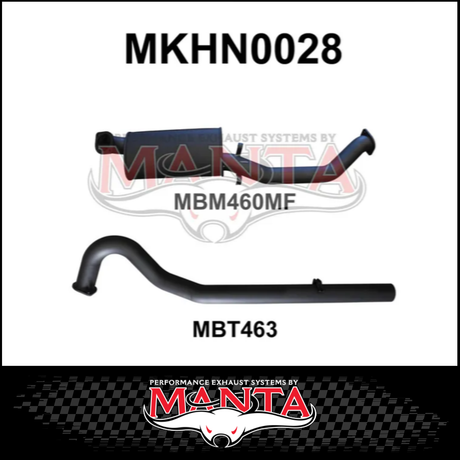 MANTA 3" CAT BACK EXHAUST SYSTEM FITS HOLDEN COMMODORE VL 5.0L V8 SEDAN