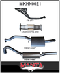 MANTA 2.5" ENGINE BACK EXHAUST SYSTEM FITS HOLDEN COMMODORE VL 3.0L 6CYL SEDAN