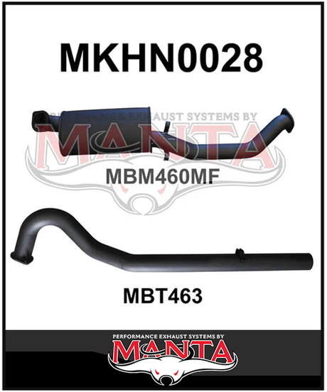 MANTA 3" CAT BACK EXHAUST SYSTEM FITS HOLDEN COMMODORE VL 5.0L V8 SEDAN