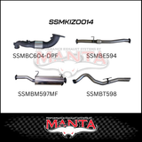 MANTA 3" TURBO BACK EXHAUST SYSTEM (DPF DELETE) FITS ISUZU D-MAX TF 3.0L TD 4CYL 2016-6/2020