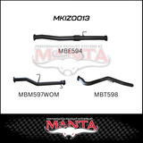 MANTA 3" DPF BACK EXHAUST SYSTEM FITS ISUZU D-MAX TF 3.0L TD 4CYL 2016-6/2020