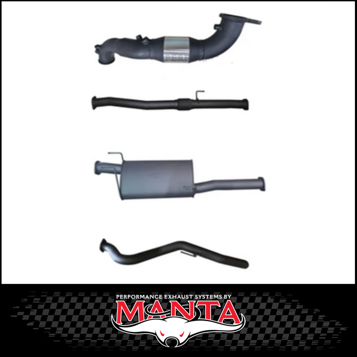 MANTA 3" STAINLESS STEEL TURBO BACK EXHAUST SYSTEM FITS ISUZU D-MAX RG 3.0L TD 4CYL 2020-ON - NO CAT/MUFFLER (SSMKIZ0023)