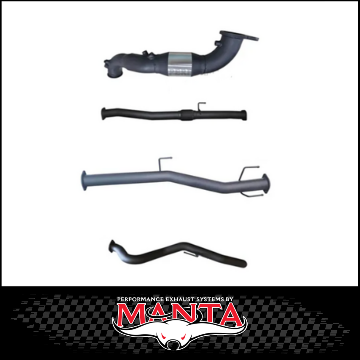 MANTA 3" STAINLESS STEEL TURBO BACK EXHAUST SYSTEM FITS ISUZU D-MAX RG 3.0L TD 4CYL 2020-ON - NO CAT/MUFFLER (SSMKIZ0023)