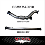 MANTA 3" DPF DELETE FITS MAZDA BT-50 UR 3.2L TD 5CYL 2016-2020