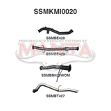 MANTA 3" TURBO BACK EXHAUST SYSTEM (DPF DELETE) FITS MITSUBISHI TRITON MQ MR 2.4L 4N15 4CYL 3/2015-12/2023
