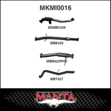 MANTA 3" STAINLESS STEEL TURBO BACK EXHAUST SYSTEM (DPF DELETE) FITS MITSUBISHI TRITON MQ MR 2.4L 4N15 3/2015-12/2023 - NO CAT/MUFFLER (SSMKMI0018)
