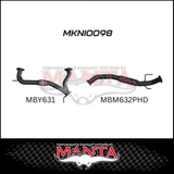 MANTA Y-PIPE & MID SECTION FITS NISSAN PATROL Y62 5.6L V8 2012-ON - MEDIUM MUFFLER (MKNI0109)