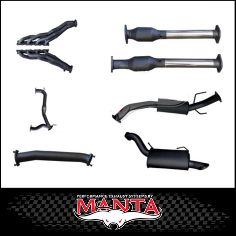 MANTA 3" STAINLESS STEEL COMPLETE ENGINE BACK EXHAUST SYSTEM FITS NISSAN PATROL Y62 5.6L V8 2012-ON - MEDIUM MUFFLER (SSMKNI0110)