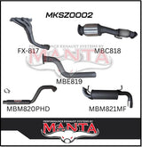 MANTA ENGINE BACK EXHAUST SYSTEM FITS SUZUKI JIMNY GJ JB741.5L 3 DOOR 1/2018-ON (MKSZ0002)