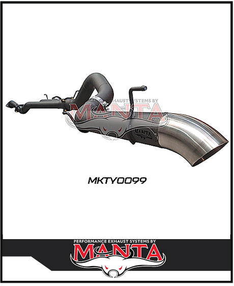 MANTA 3" TWIN INTO 4" DPF BACK EXHAUST FITS TOYOTA LANDCRUISER VDJ200R 2015-2021
