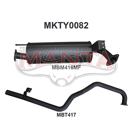 MANTA 2.5" ENGINE PIPE BACK EXHAUST SYSTEM FITS TOYOTA LANDCRUISER HZJ105R 4.2L 1HZ 1998-2007