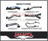 MANTA TWIN 3" TURBO BACK EXHAUST SYSTEM (DPF DELETE) FITS TOYOTA LANDCRUISER VDJ79R 4.5L V8 2016-2025