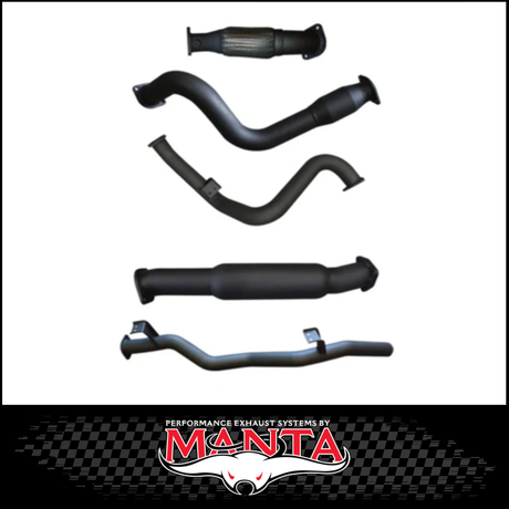 MANTA 3" STAINLESS STEEL TURBO BACK EXHAUST SYSTEM FITS TOYOTA LANDCRUISER VDJ79R 4.5L V8 SINGLE CAB 2007-2016 - CAT/MUFFLER (SSMKTY0004)