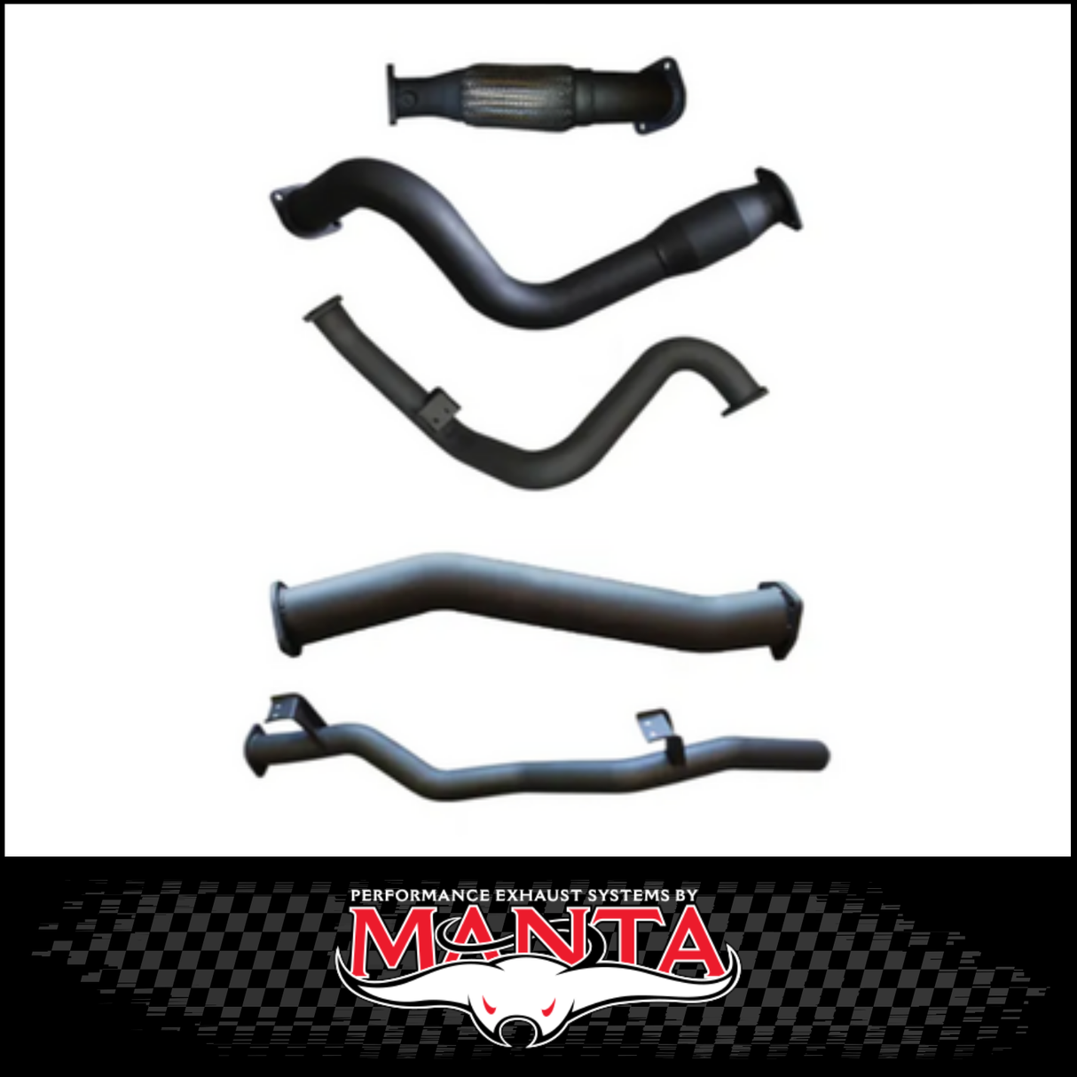 MANTA 3" STAINLESS STEEL TURBO BACK EXHAUST SYSTEM FITS TOYOTA LANDCRUISER VDJ79R 4.5L V8 SINGLE CAB 2007-2016 - CAT/MUFFLER (SSMKTY0004)