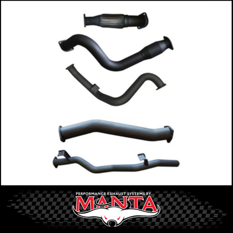 MANTA 3" STAINLESS STEEL TURBO BACK EXHAUST SYSTEM FITS TOYOTA LANDCRUISER VDJ79R 4.5L V8 SINGLE CAB 2007-2016 - CAT/MUFFLER (SSMKTY0004)