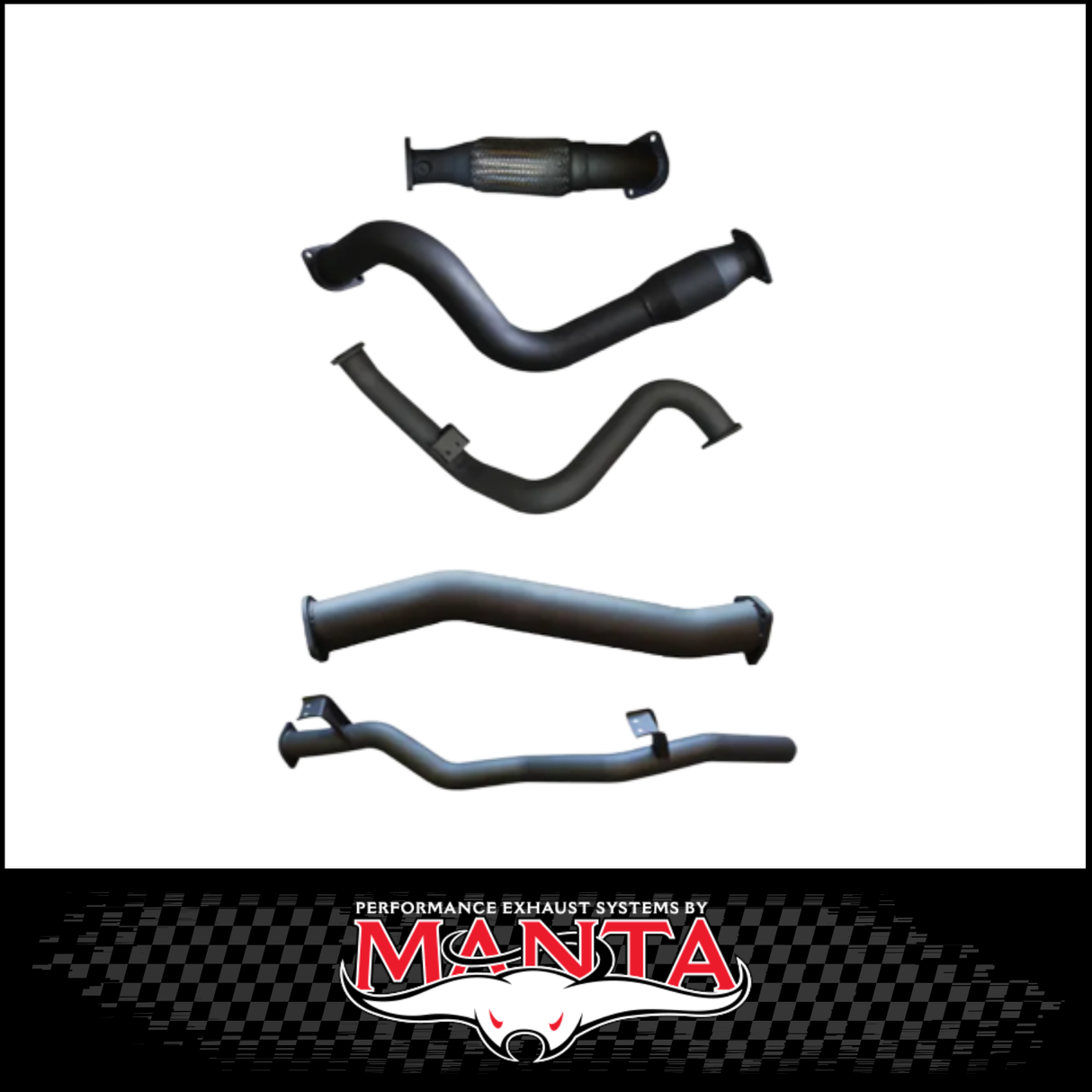 MANTA 3" STAINLESS STEEL TURBO BACK EXHAUST SYSTEM FITS TOYOTA LANDCRUISER VDJ79R 4.5L V8 SINGLE CAB 2007-2016 - CAT/MUFFLER (SSMKTY0004)